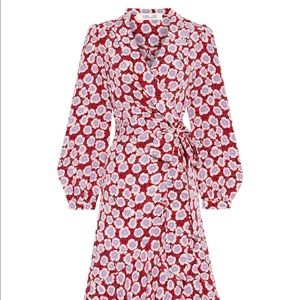 DIANE VON FURSTENBERG silk wrap dress, size 14
